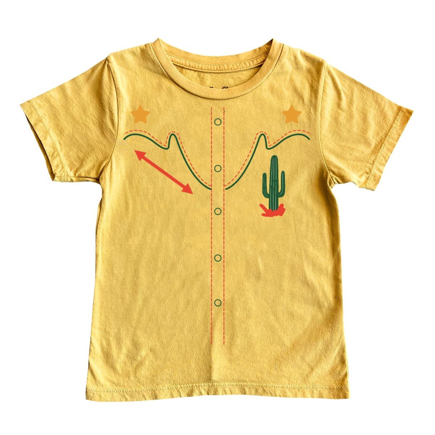 Rowdy Sprout Rowdy Sprout Sunset Cowboy lapel T-shirt