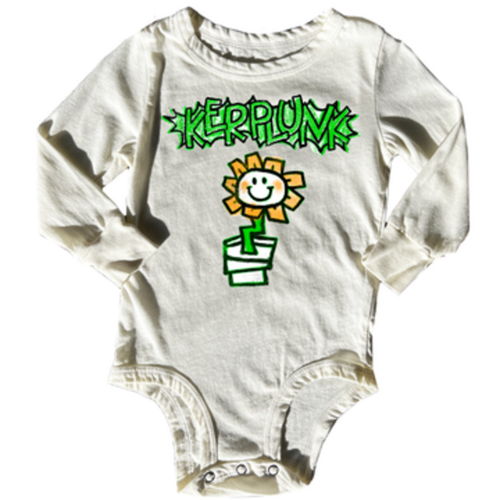 Rowdy Sprout Rowdy Sprout Vintage White Green Day Kerplunk Onesie