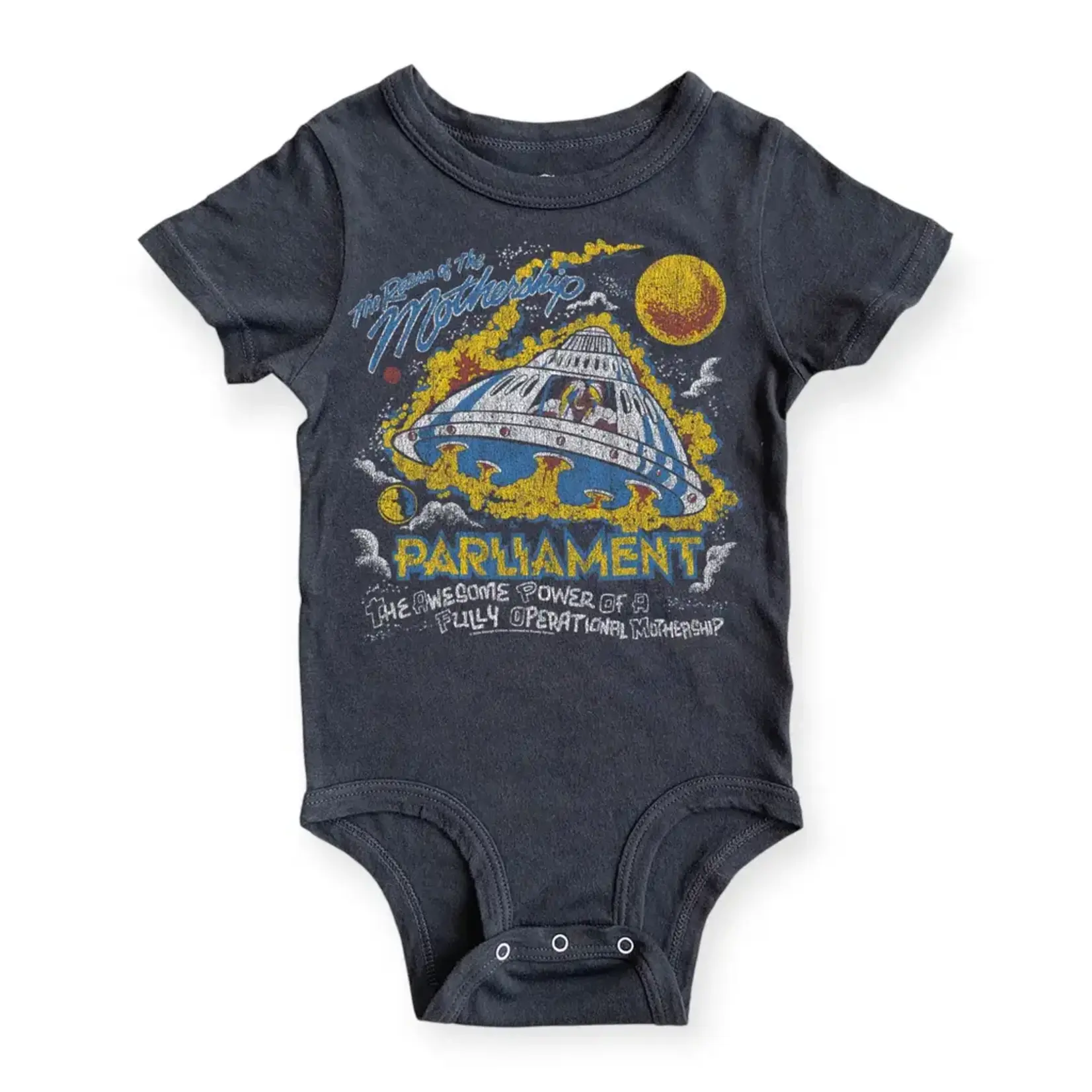 Rowdy Sprout Rowdy Sprout Vintage Black Parliament Mothership S/S Onesie