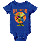 Rowdy Sprout Rowdy Sprout Tangled Up In Blue Foo Fighters S/S Onesie
