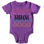 Rowdy Sprout Rowdy Sprout Plum Diggity Nirvana Smiley S/S Onesie