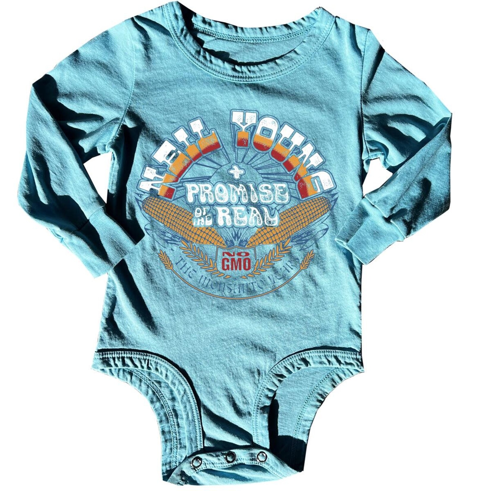 Rowdy Sprout Rowdy Sprout Blue Sky Neil Young Organic L/S Onesie