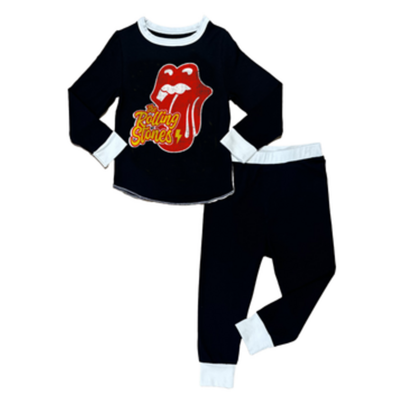 Rowdy Sprout Rowdy Sprout Black/White Rolling Stones Bamboo Pj Set
