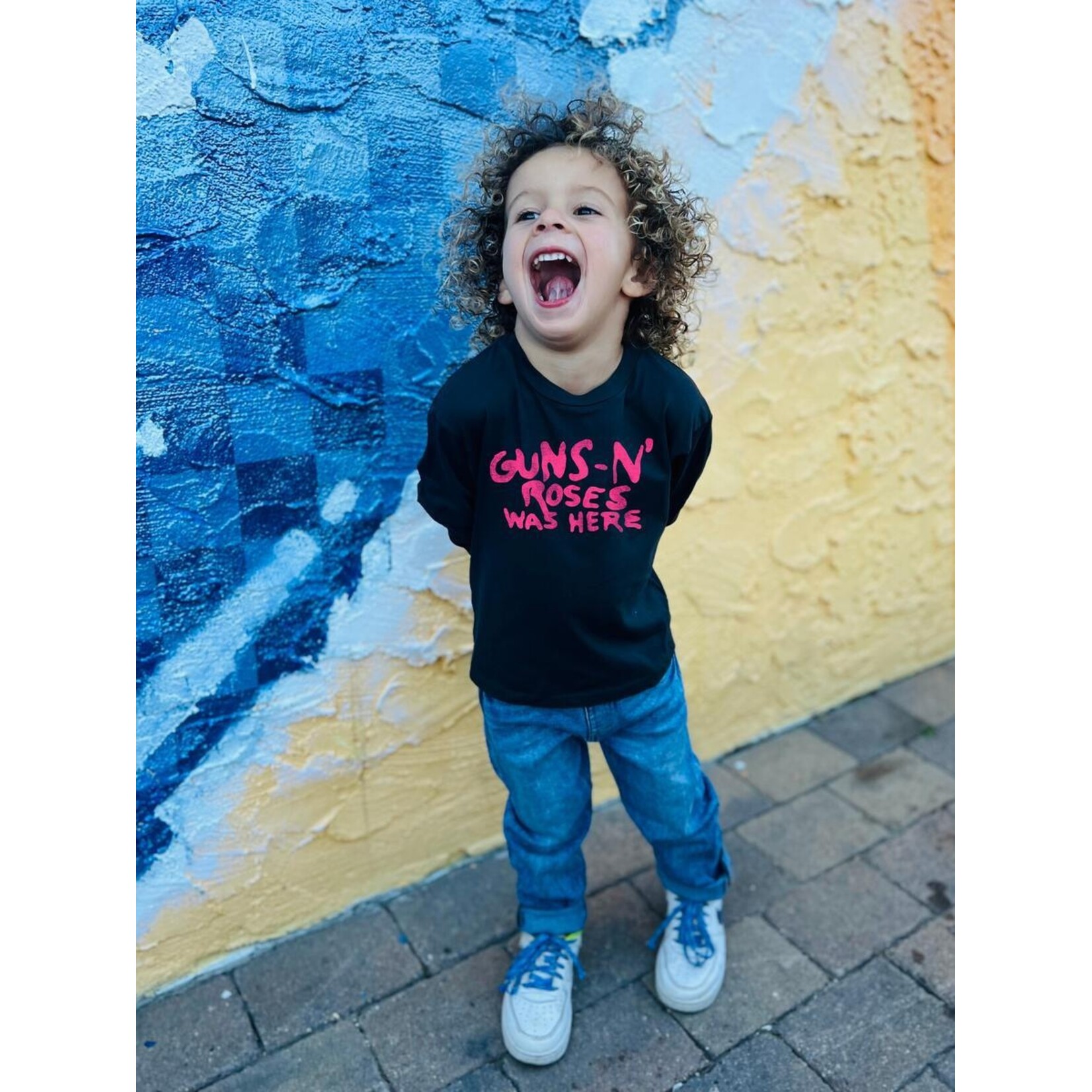 Rowdy Sprout Rowdy Sprout Black Guns N Roses Organic L/S Tee