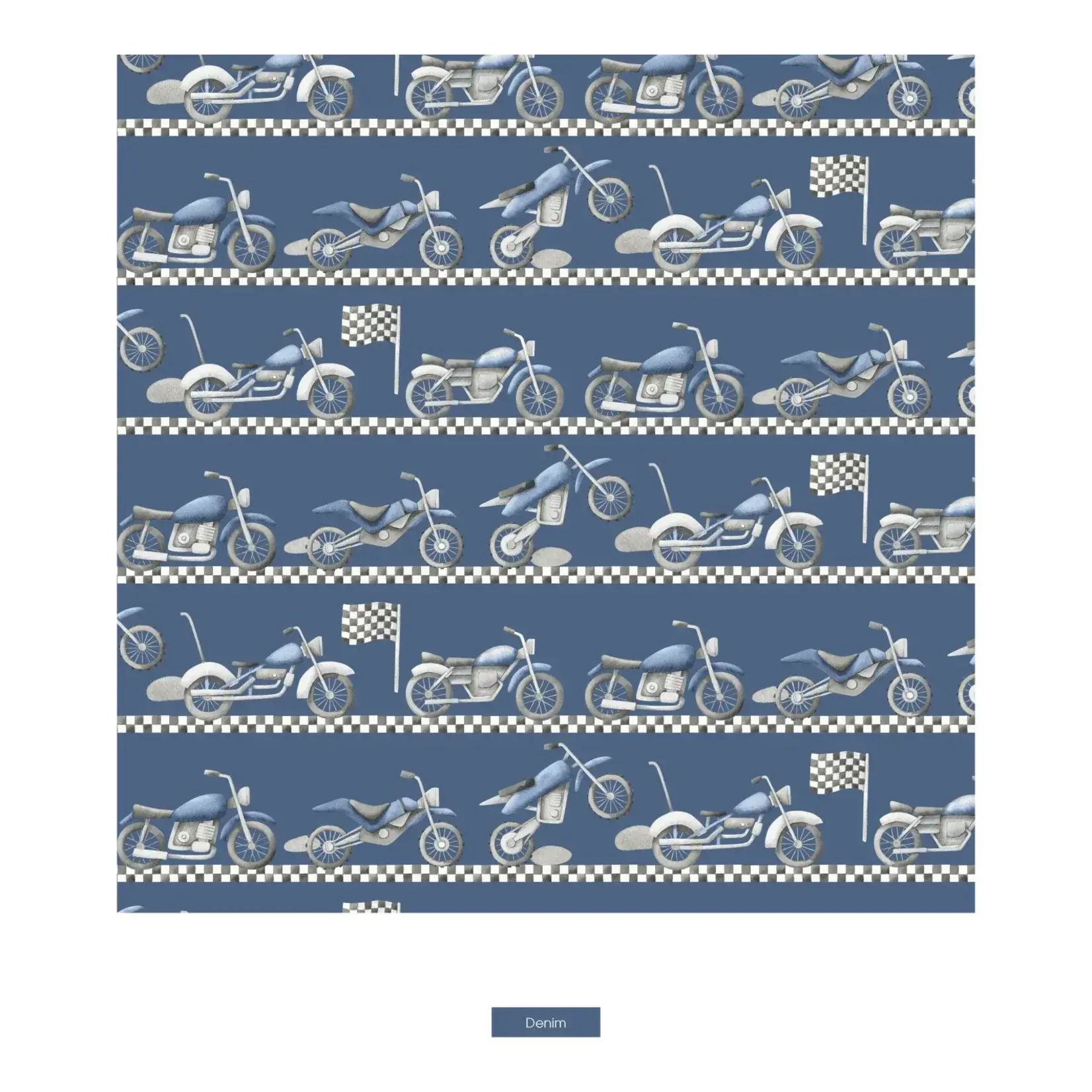 KicKee Pants Kickee Pants Denim Motorcycles Print Footie with 2 Way Zipper