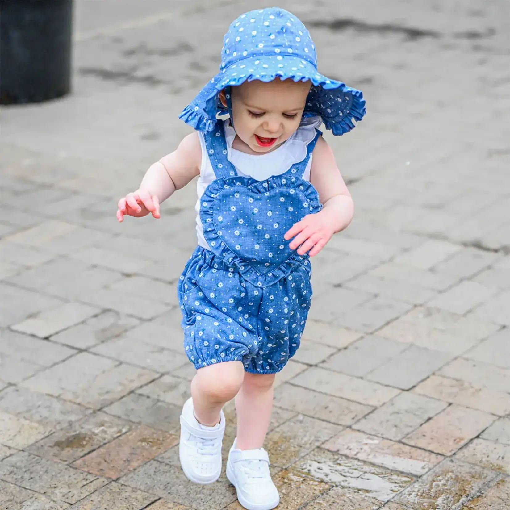 Oh Baby! Oh Baby Denim Sunburst Darling Romper