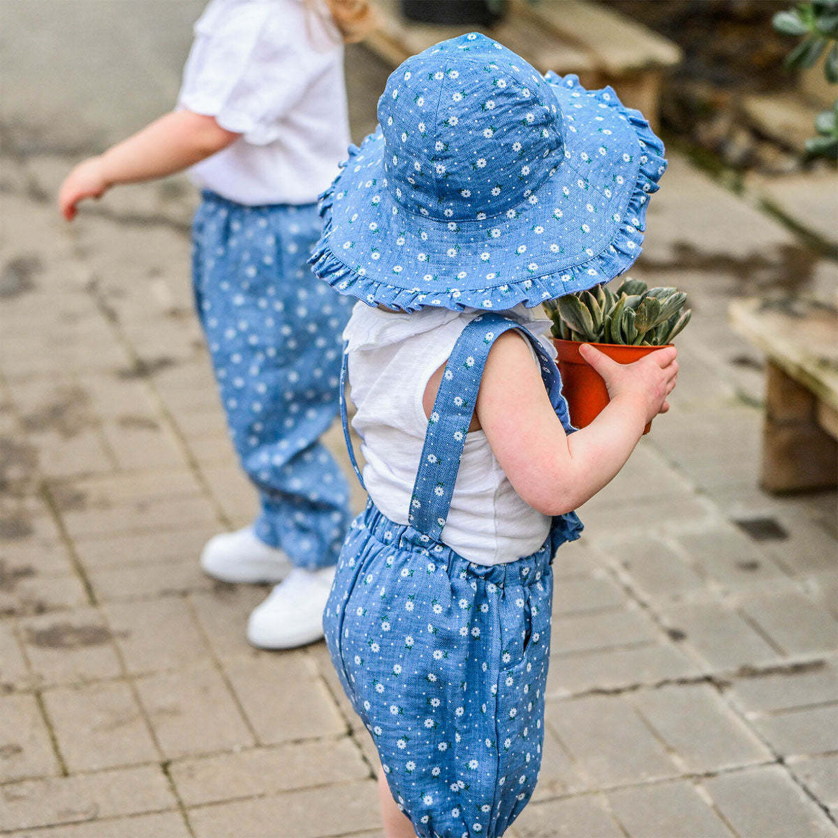 Oh Baby! Oh Baby Denim Sunburst Darling Romper