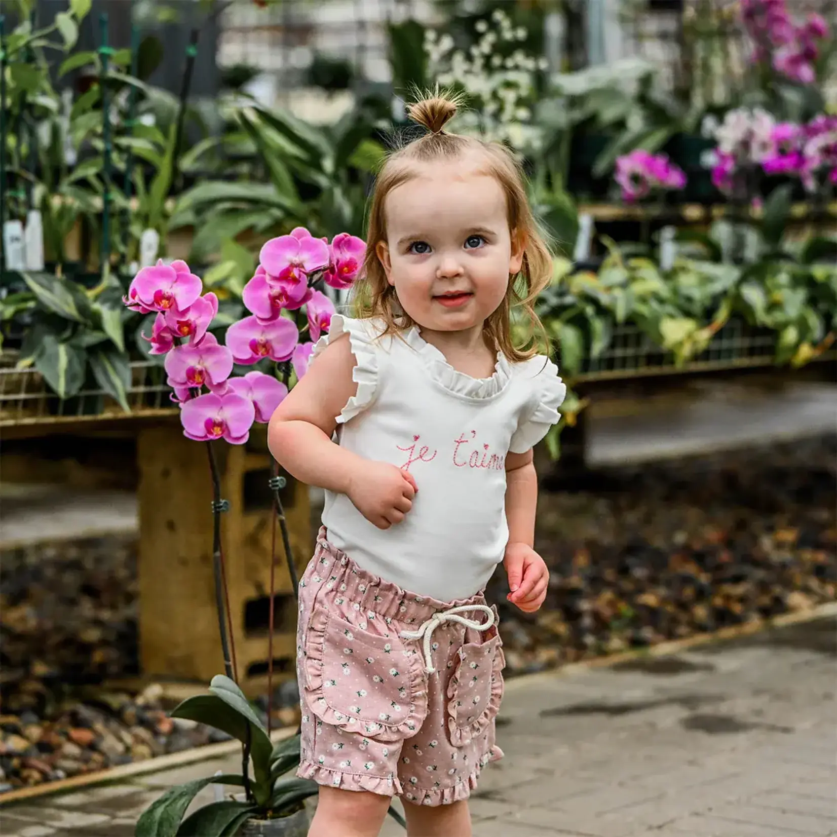 Oh Baby! Oh Baby Blush Sunbursts Libby Ruffle Short