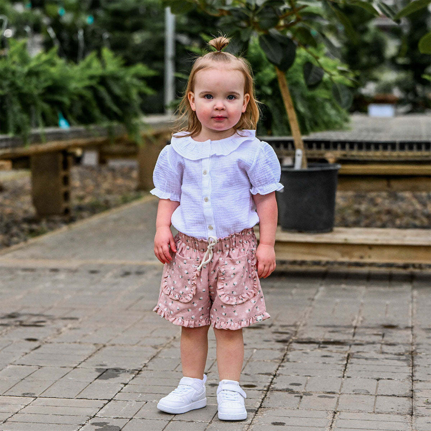 Oh Baby! Oh Baby Blush Sunbursts Libby Ruffle Short