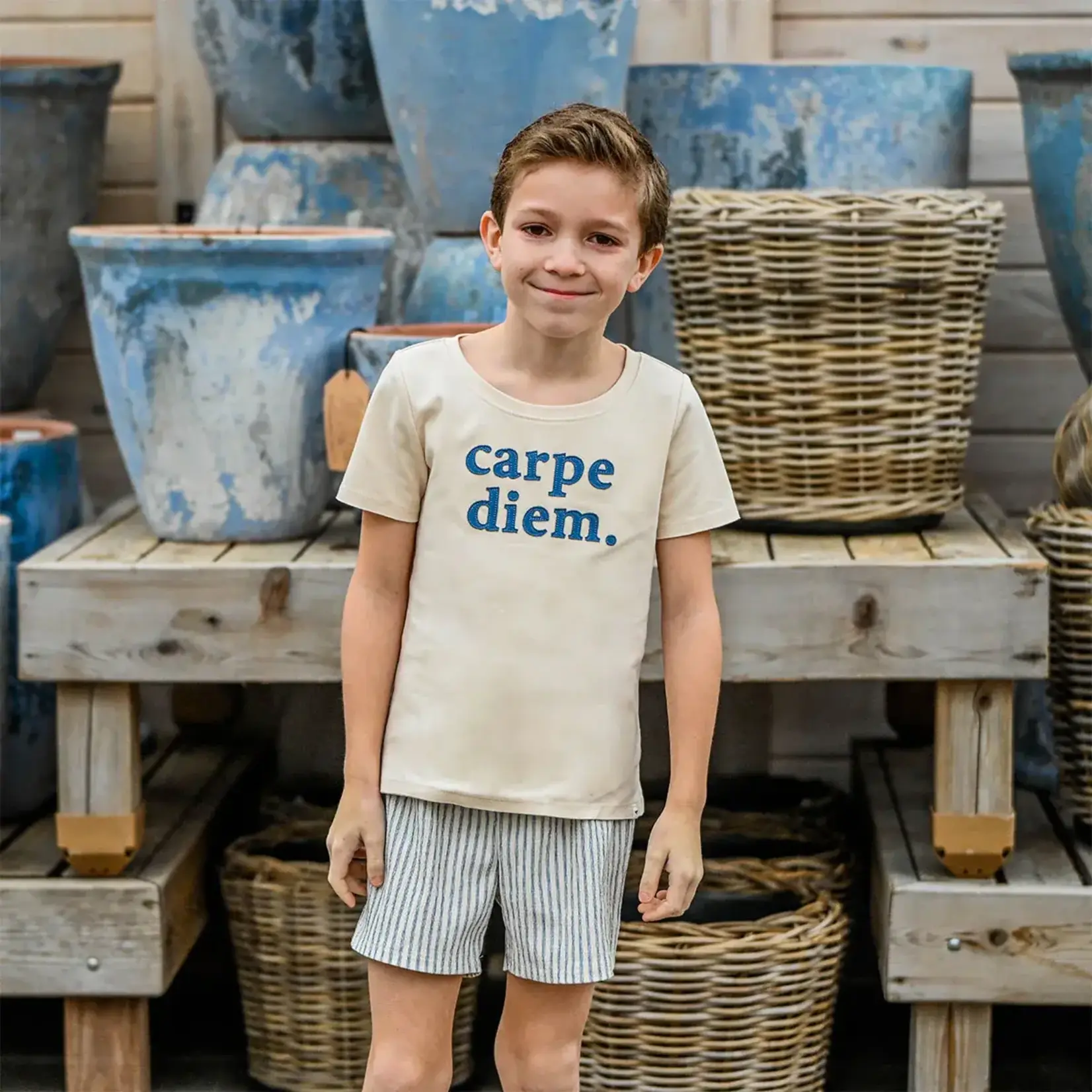 Oh Baby! Oh Baby Denim Stripe Emerson Short