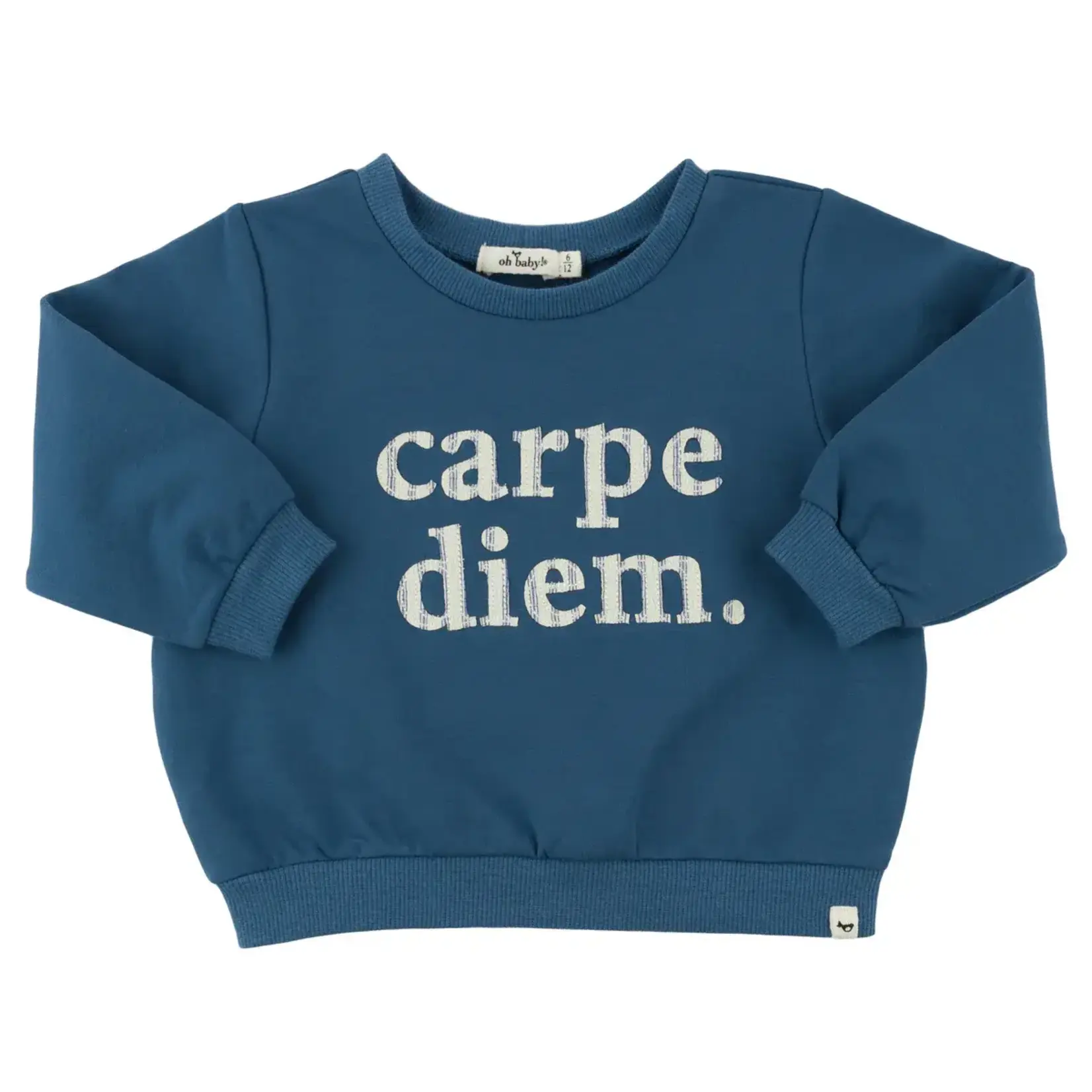 Oh Baby! Oh Baby French Blue Carpe Diem Brooklyn Boxy Sweatshirt