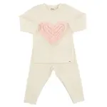 Oh Baby! Oh Baby Milk Terry Ruffle Heart 2 piece Set