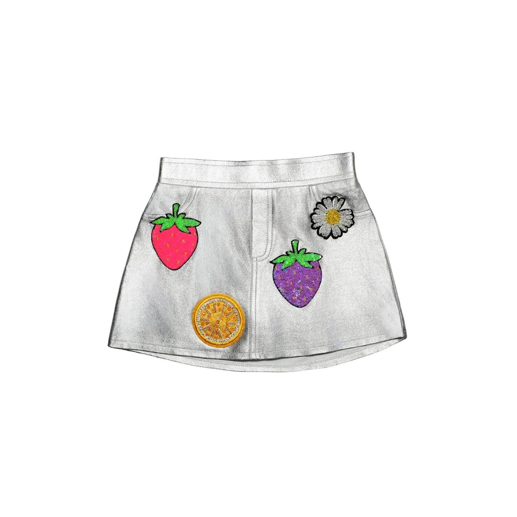 Mia New York Mia New York Silver Fruit Skort