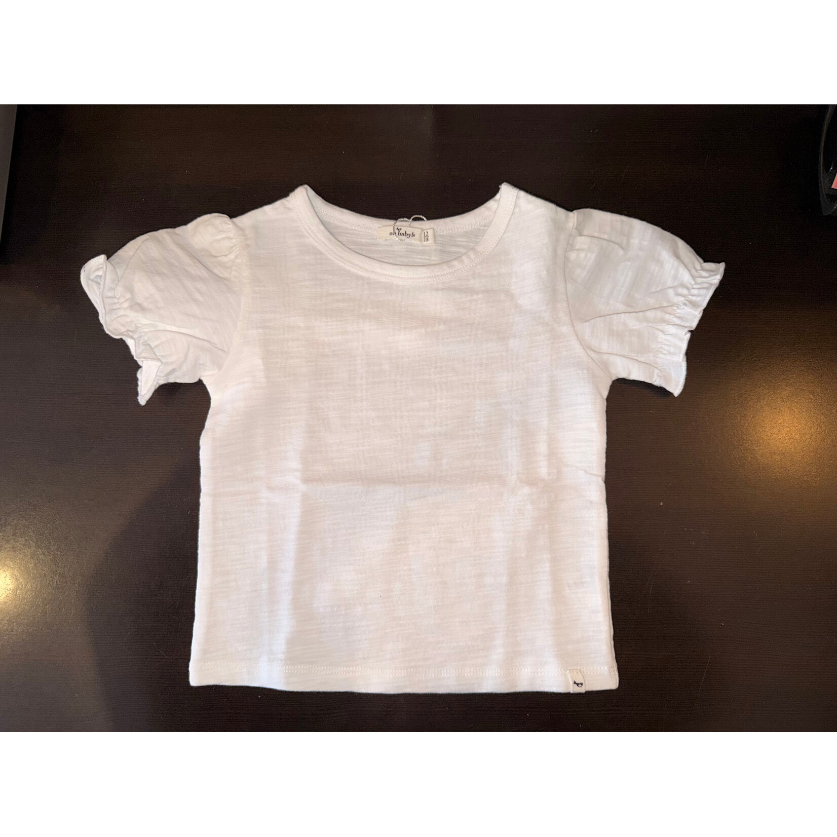 Oh Baby! Oh Baby Oyster Ruffle Cotton Slub Layla Tee