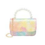Zomi Gems Zomi Gems Tie Dye Crocodile Pearl Handbag