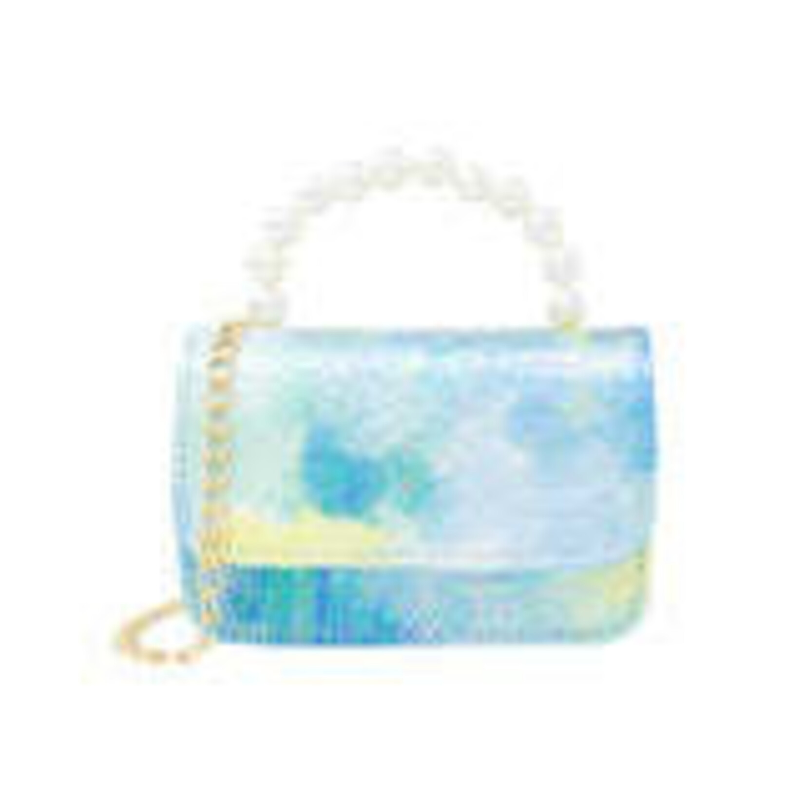 Zomi Gems Zomi Gems Tie Dye Crocodile Pearl Handbag