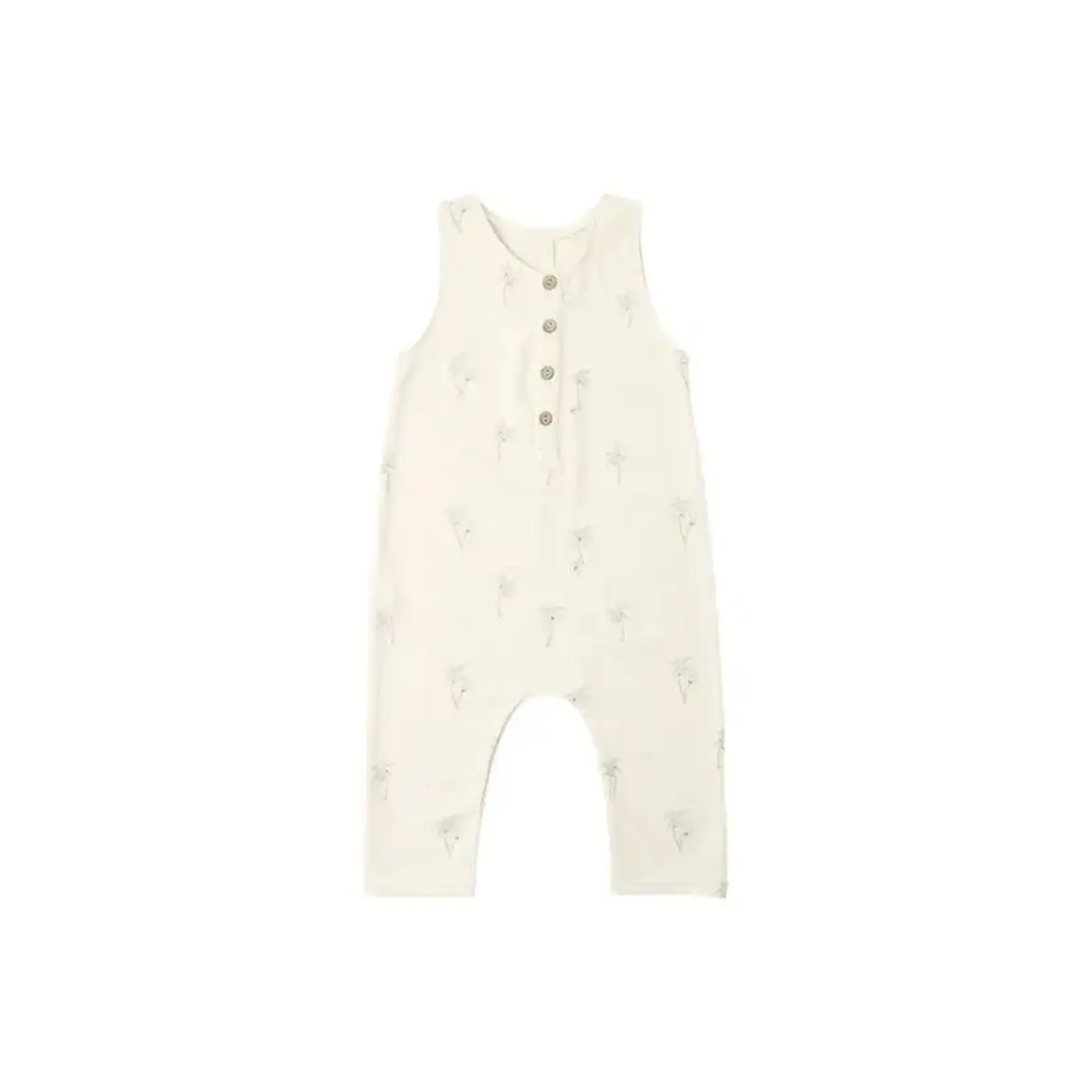 Rylee + Cru Rylee + Cru Natural Palms Terry Jumpsuit