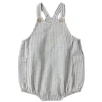 Rylee + Cru Rylee + Cru Natural Railroad Stripe Lou Romper