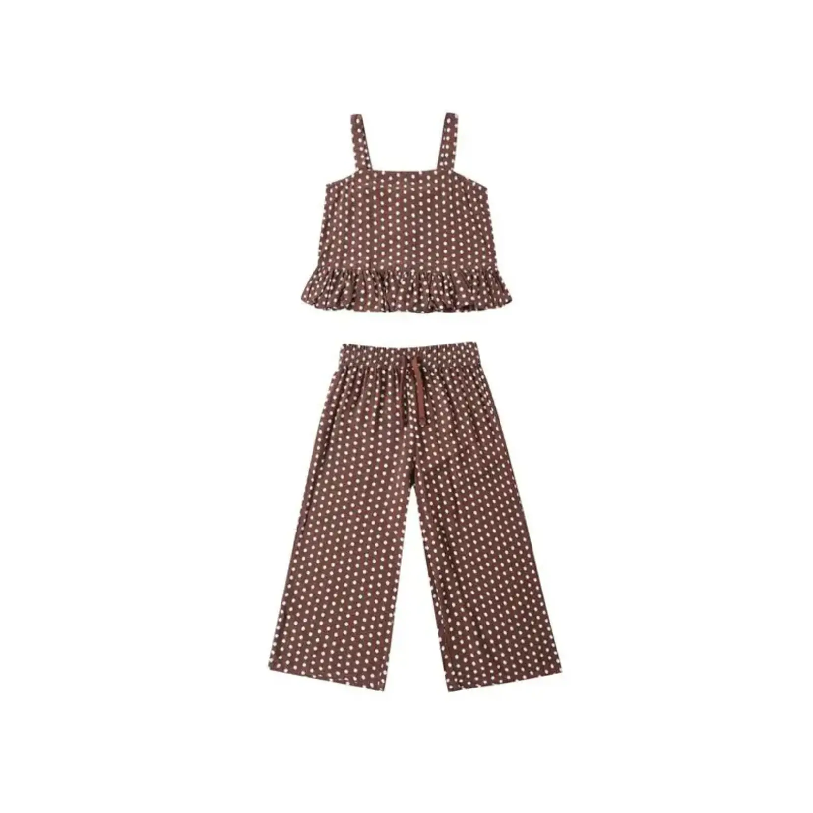 Rylee + Cru Rylee + Cru Chocolate Polka Dot Kayli Set