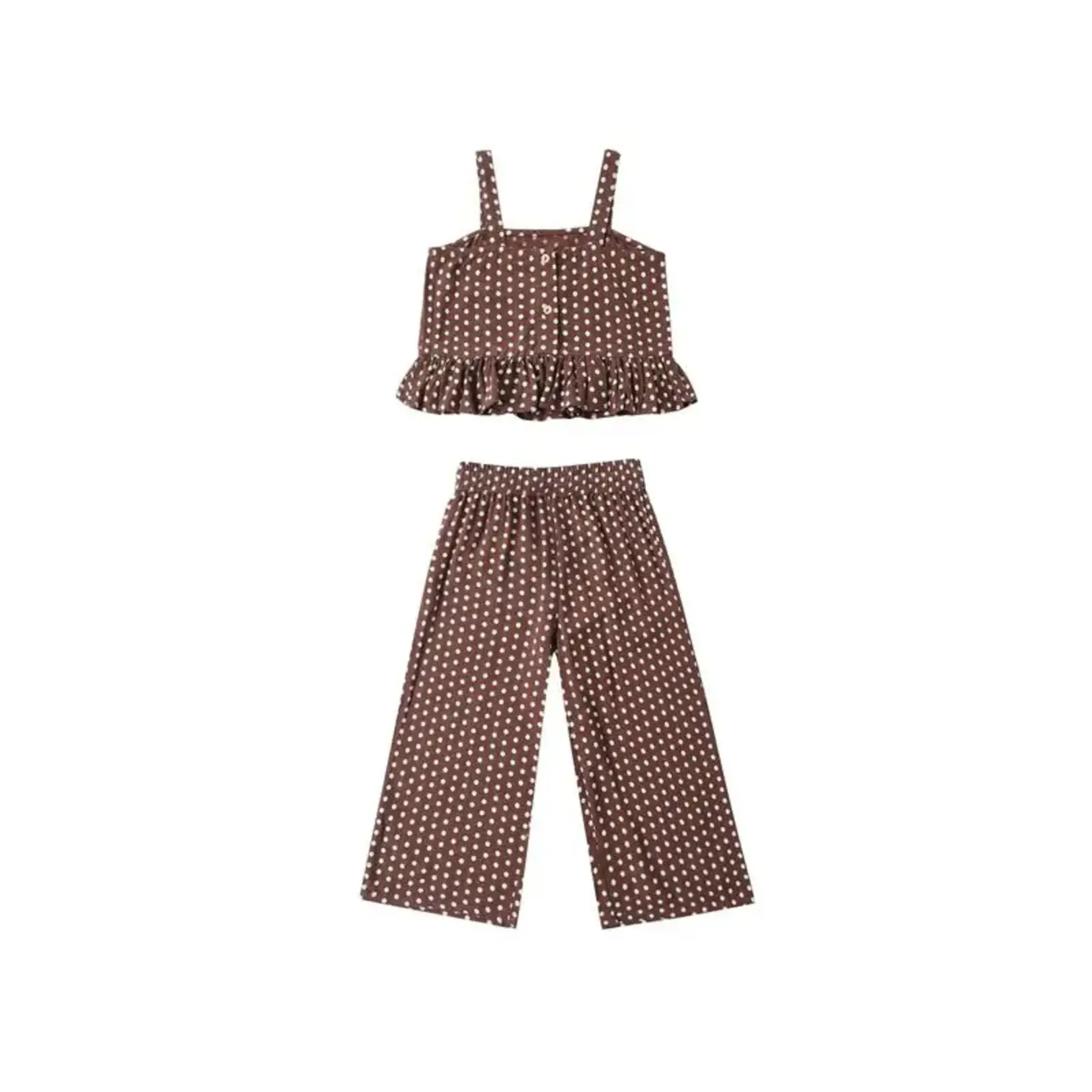 Rylee + Cru Rylee + Cru Chocolate Polka Dot Kayli Set