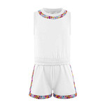 Lola & The Boys Lola & The Boys White Rainbow Gems Short Set
