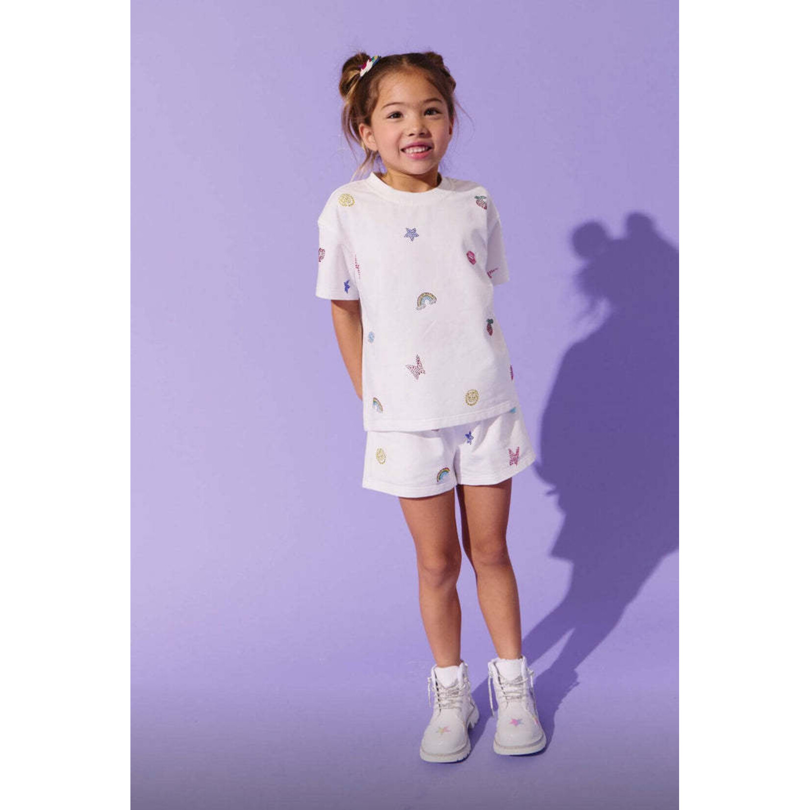 Lola & The Boys Lola & The Boys Crystal Doodle Short Set