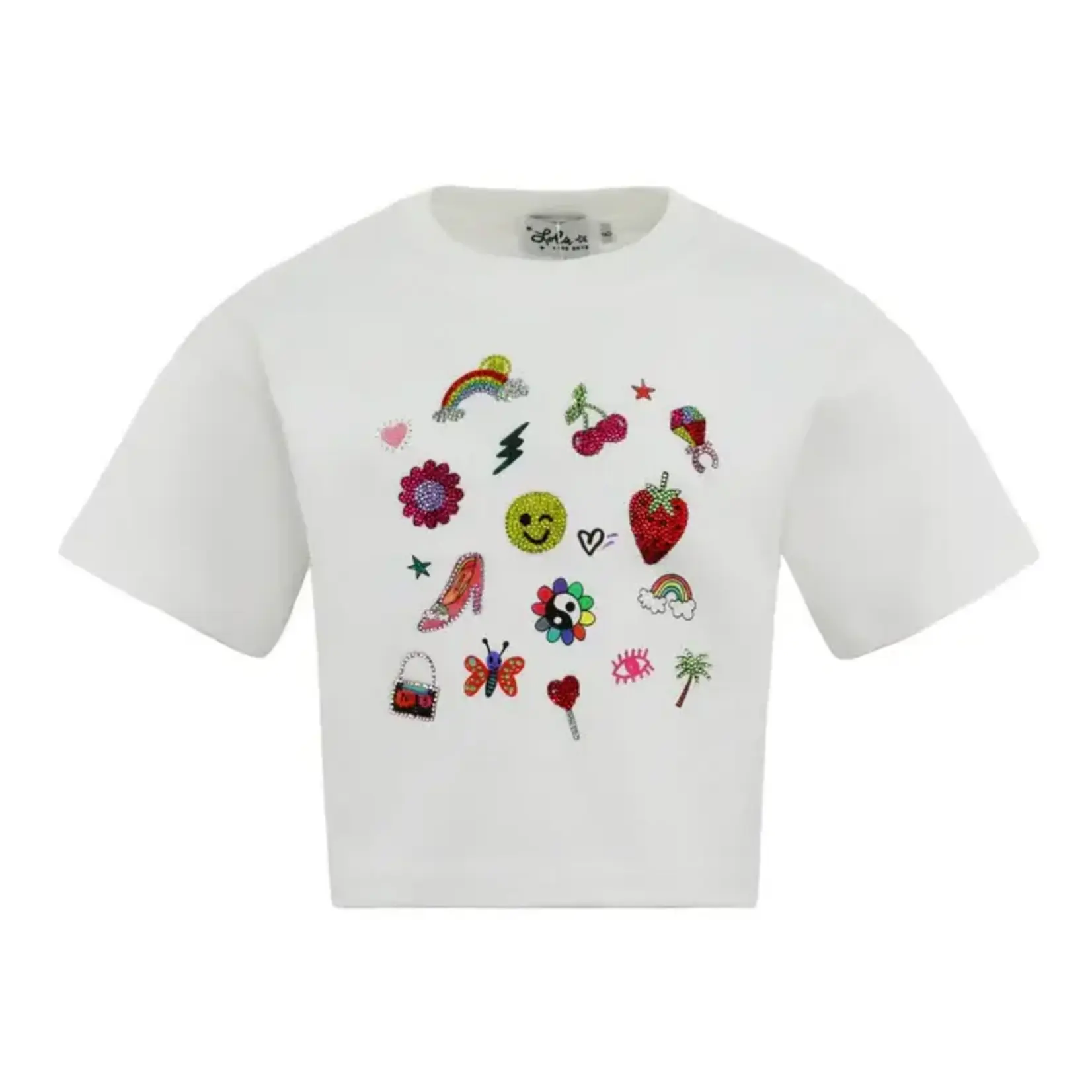 Lola & The Boys Lola & The Boys Sparkle Doodle Short T-shirt