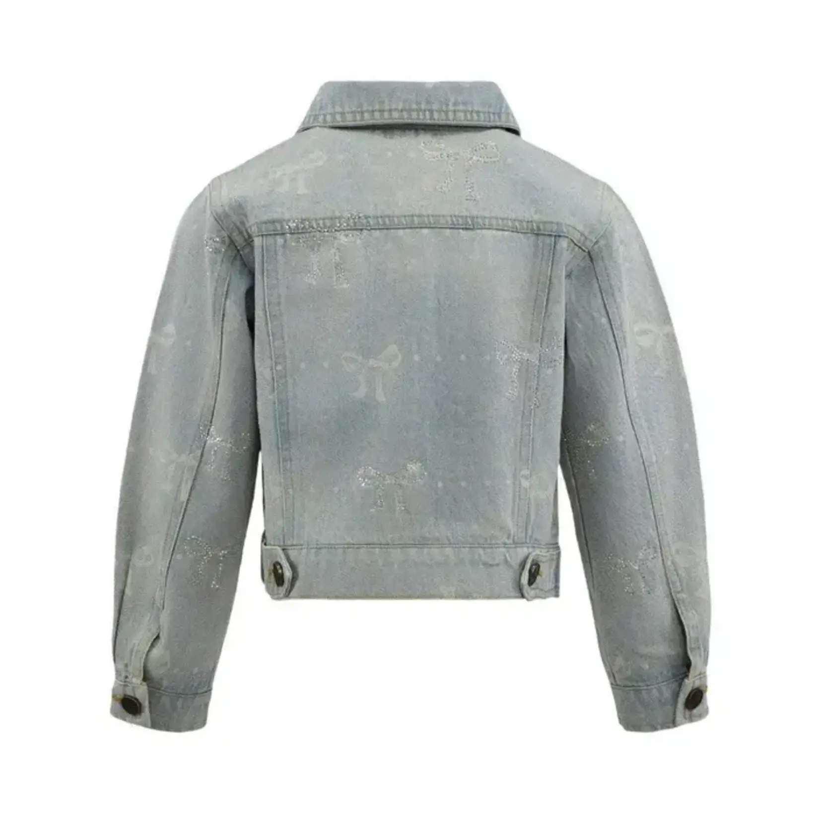 Lola & The Boys Lola & The Boys Sparkle Bows Denim Jacket