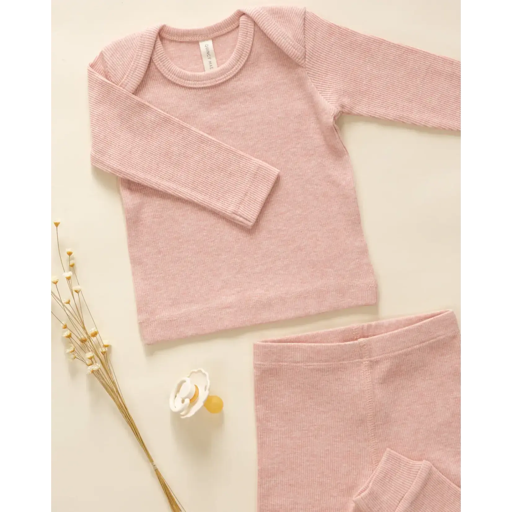 Quincy Mae Quincy Mae Ribbed Tee And Legging Set