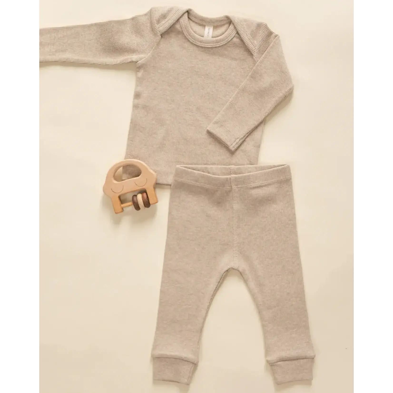 Quincy Mae Quincy Mae Ribbed Tee And Legging Set
