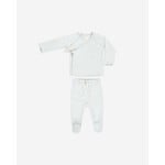 Quincy Mae Quincy Mae Wrap Top + Footed Pant Set