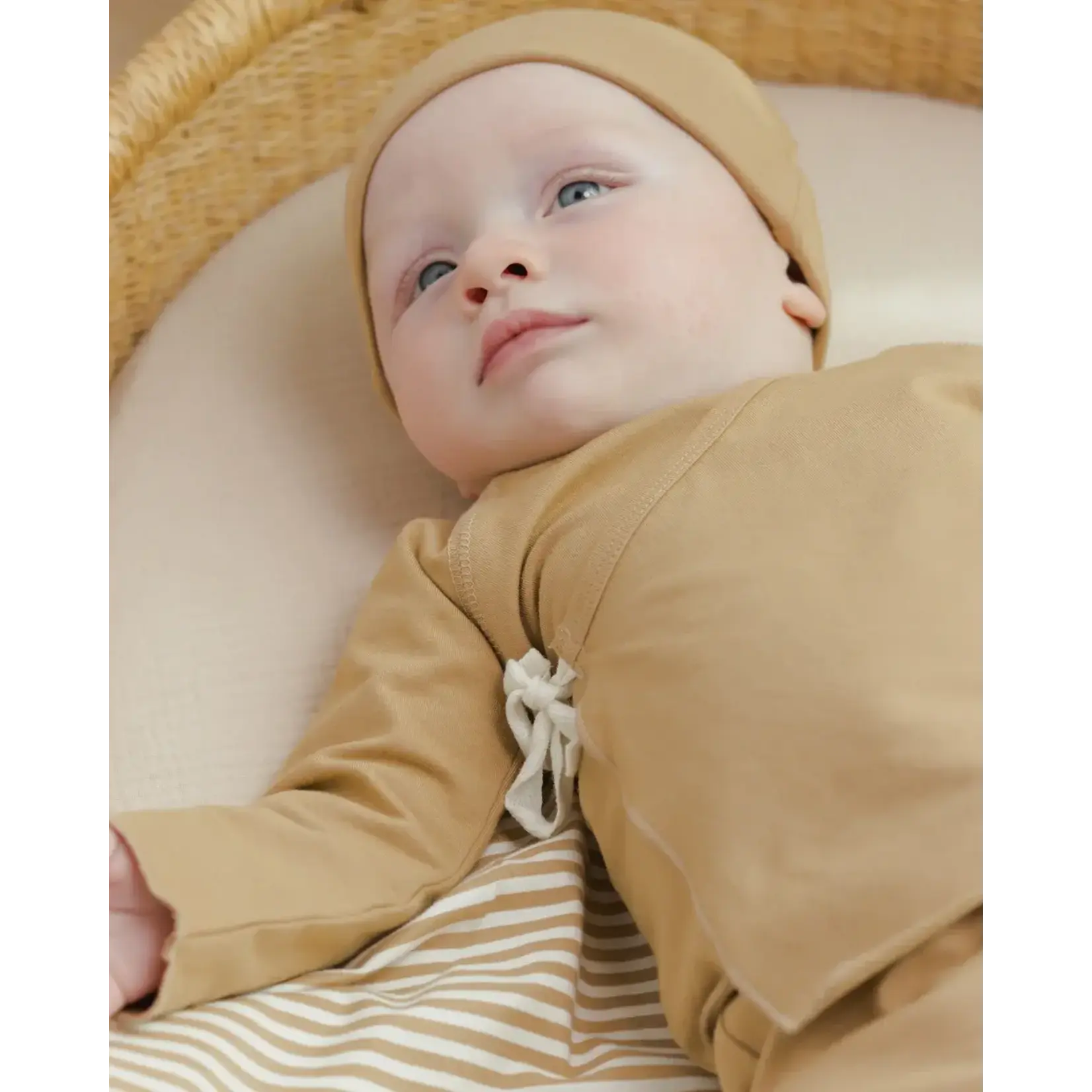 Quincy Mae Quincy Mae Wrap Top + Footed Pant Set