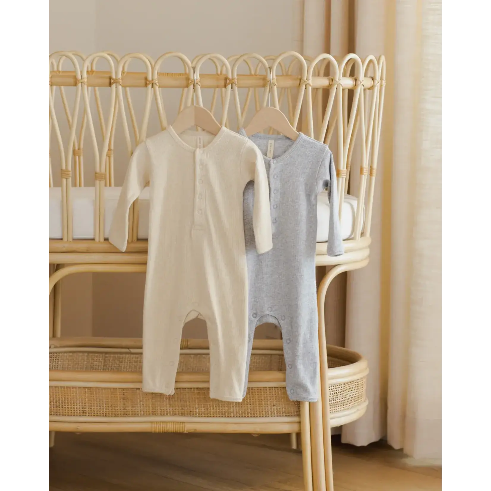 Quincy Mae Quincy Mae Ribbed Baby Jumpsuit