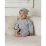 Quincy Mae Quincy Mae Heather Dusty Blue Bailey Knit Sweater + Knit Pant Set