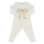 Oh Baby! Oh Baby Cream Poppy Sprig Ruffle Bow 2pc Set
