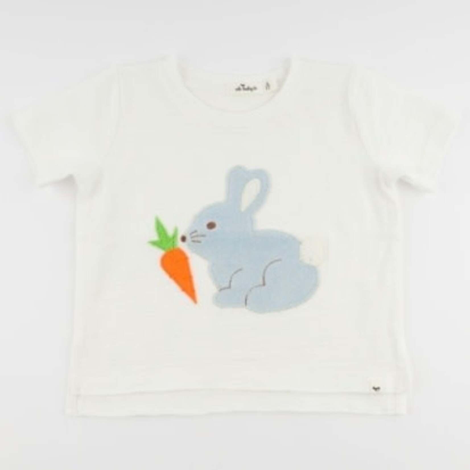 Oh Baby! Oh Baby Oyster Profile Bunny With Carrot Raw Edge Tee