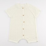 Oh Baby! Oh Baby Cream Wave Stitch Country Club Romper