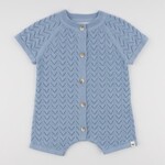 Oh Baby! Oh Baby Chambray Wave Stitch Country Club Romper