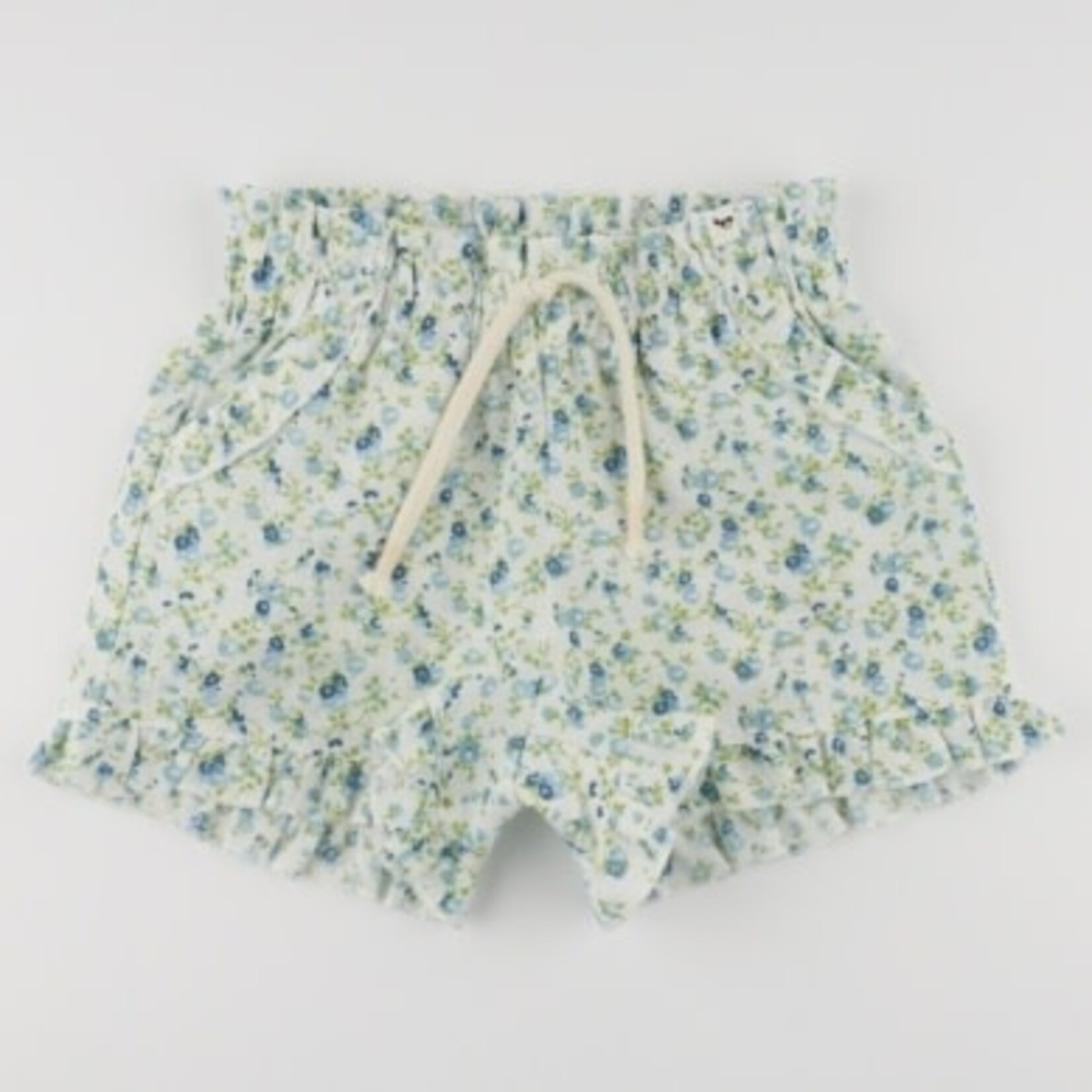 Oh Baby! Oh Baby Sky Blue Poppy Sprig Delilah Ruffle Short