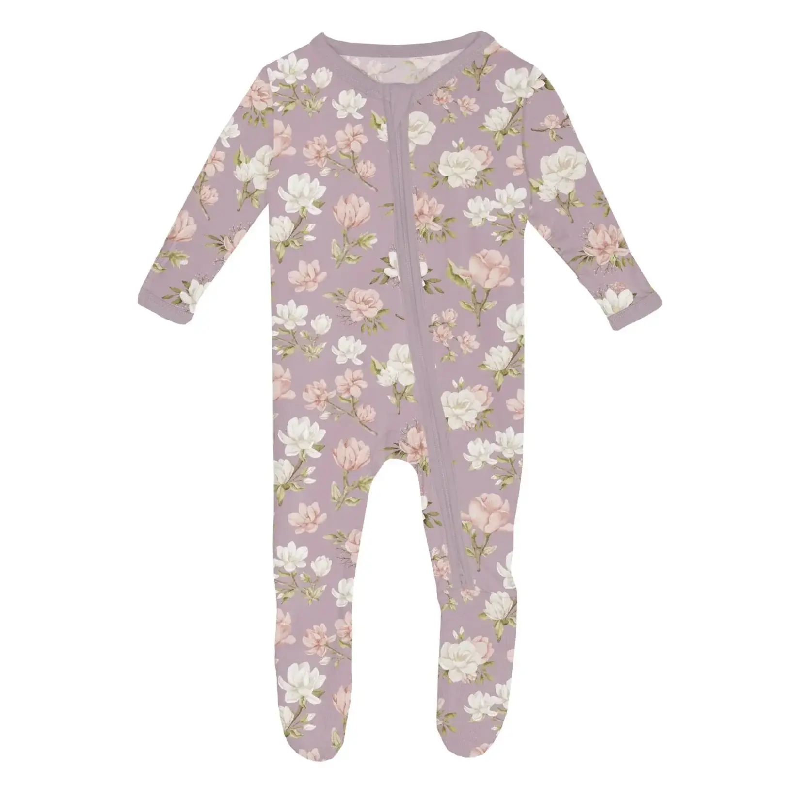 KicKee Pants Kickee Pants Sweet Pea Spring Floral Print Footie with 2 Way Zipper