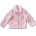 Lola & The Boys Lola & The Boys Strawberry Swirl Faux Fur Coat