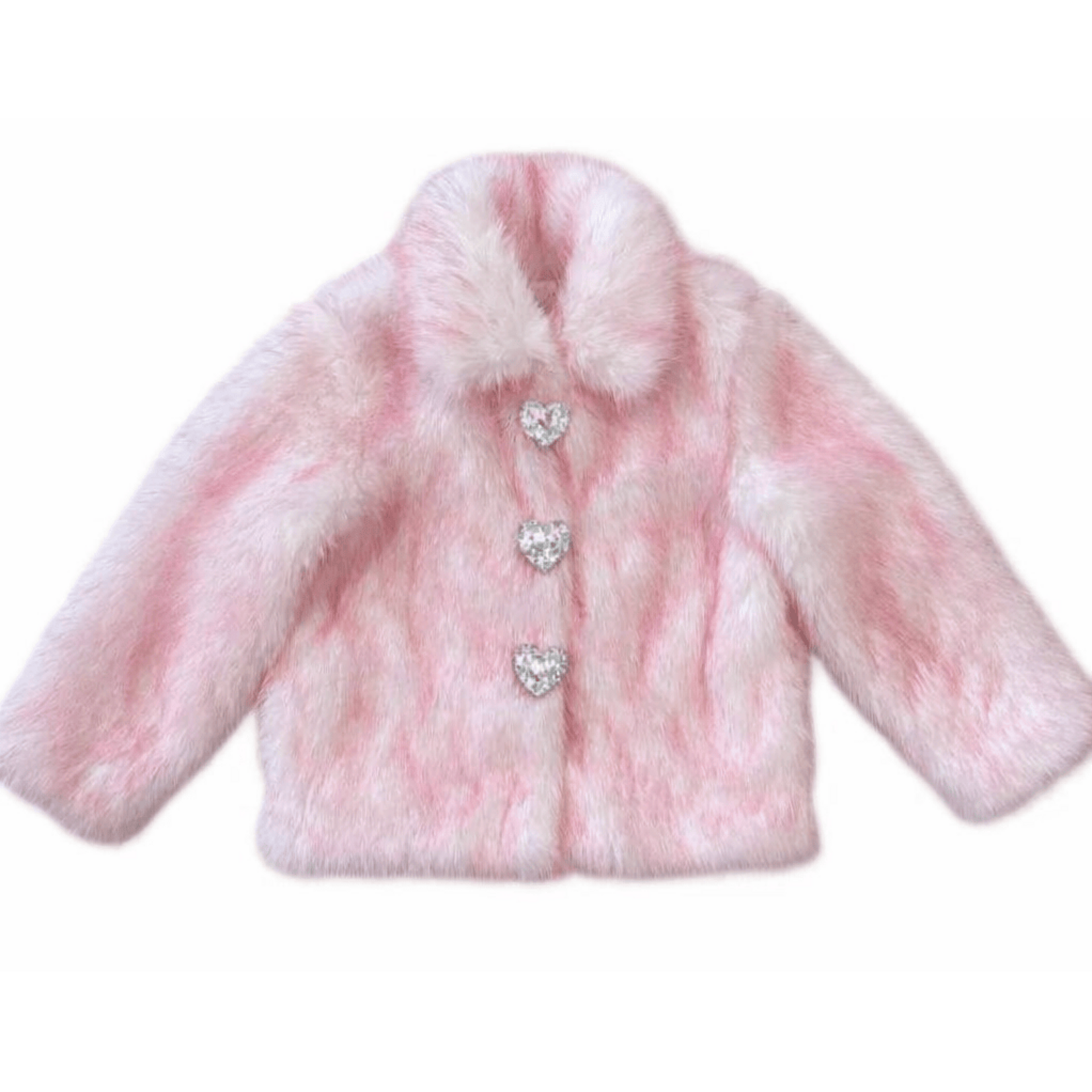 Lola & The Boys Lola & The Boys Strawberry Swirl Faux Fur Coat