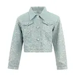 Lola & The Boys Lola & The Boys Confetti Denim Sequin Jacket