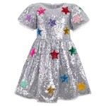 Lola & The Boys Lola & The Boys Sparkle Rainbow Star Dress