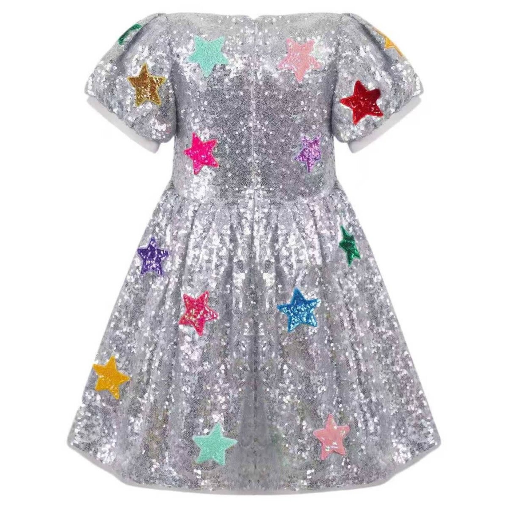 Lola & The Boys Lola & The Boys Sparkle Rainbow Star Dress