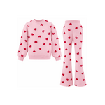 Lola & The Boys Lola & The Boys Pink Sparkle Sweetheart Lounge Set
