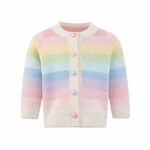 Lola & The Boys Lola & The Boys Pastel Rainbow Knit Cardigan