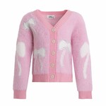 Lola & The Boys Lola & The Boys Fuzzy Bow Cardigan