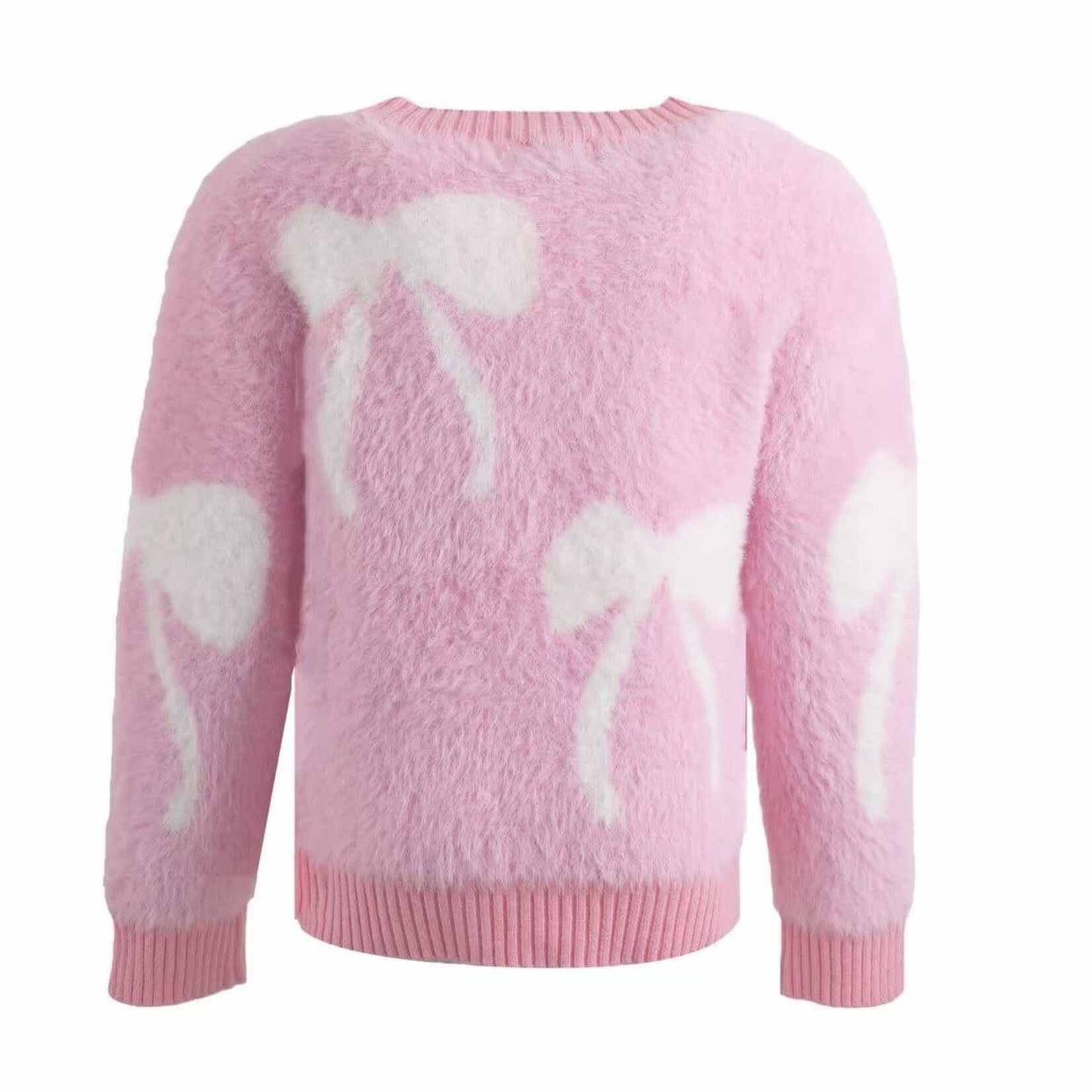 Lola & The Boys Lola & The Boys Fuzzy Bow Cardigan