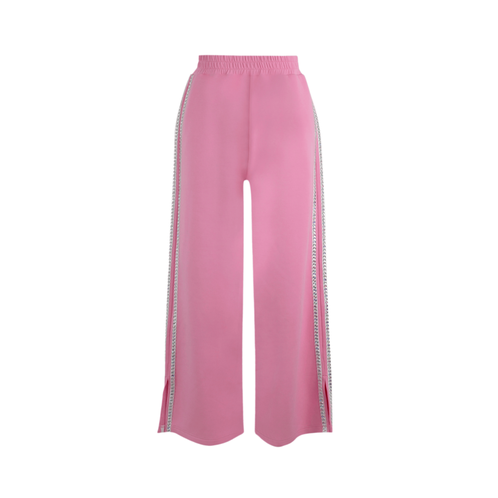 Lola & The Boys Lola & The Boys Pink Gem Trim Wide Leg Track Pants